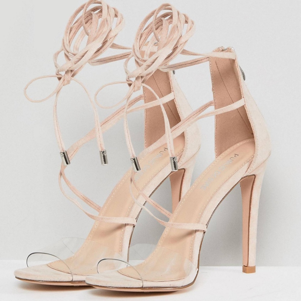 Public Desire Aster Clear Strappy Sandals